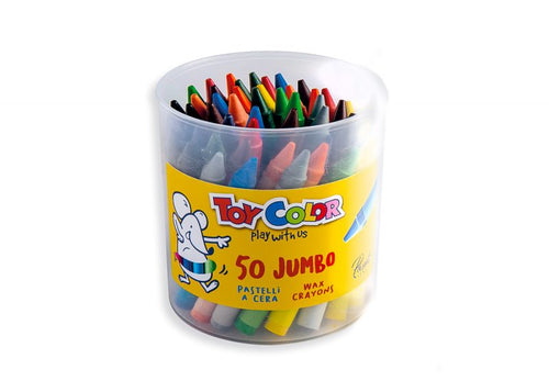 Jumbo Wax Crayons-12 Colors- 50 Pcs