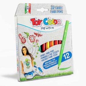 Fabric Pens-12 Colours Retail hanger Pack- Toy Color