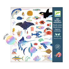 Load image into Gallery viewer, Ocean Metallic Stickers 160pc - Djeco