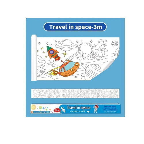 Travel In Space- Graffiti Scroll