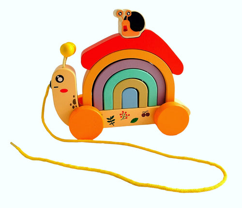 Special - Pull-Along Rainbow Snail Stacker