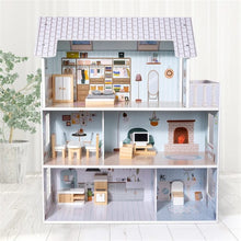 Load image into Gallery viewer, Wooden Dollhouse With Furniture