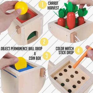 4 In 1 Wooden  Montessori Play Set