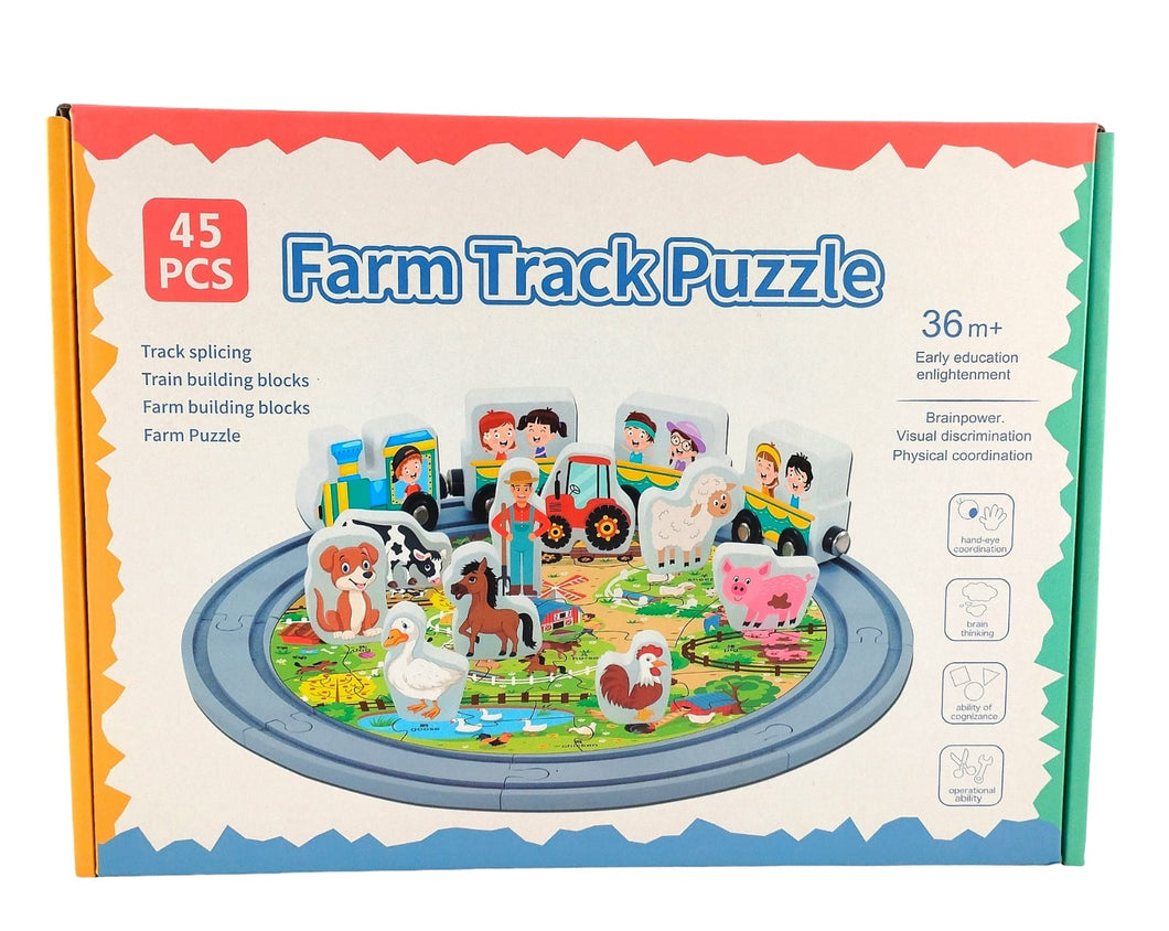 Wooden Farm Track Puzzle