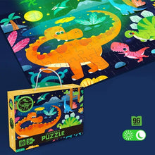 Load image into Gallery viewer, Luminous Glow In The Dark Dino Puzzle- 96Pcs