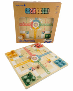 2 In 1 Games Ludo And Snakes & Leaders  - Tooky Toy