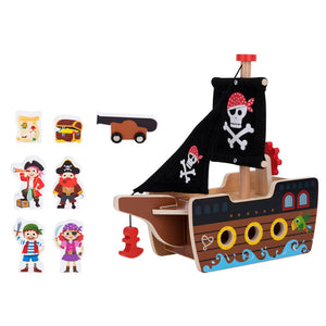 Wooden Pirate Ship - Tooky toy
