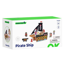 Load image into Gallery viewer, Wooden Pirate Ship - Tooky toy