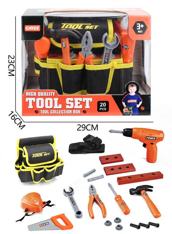 Tool Set Belt Pack With Battery Drill