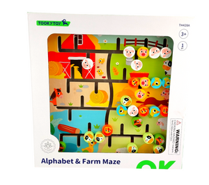 Alphabet / Farm Magnetic Maze - Tooky Toy