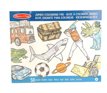 Load image into Gallery viewer, Jumbo 50-Page Kids&#39; Colouring Pad - Space, Sharks, Sports, and More - Melissa &amp; Doug