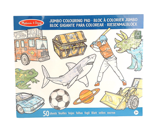Jumbo 50-Page Kids' Colouring Pad - Space, Sharks, Sports, and More - Melissa & Doug
