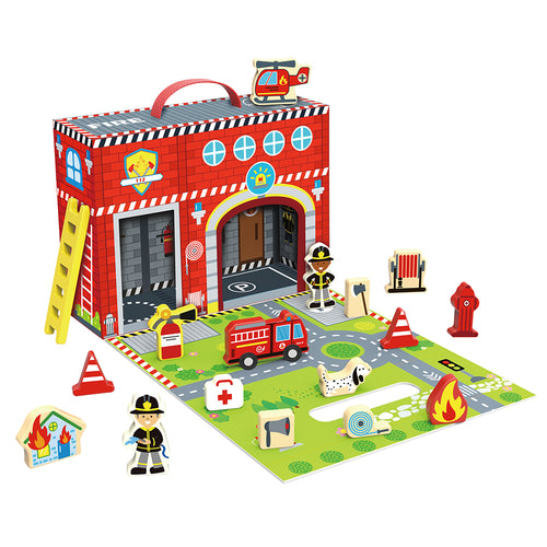 Fire Station Play Set - Tooky Toy