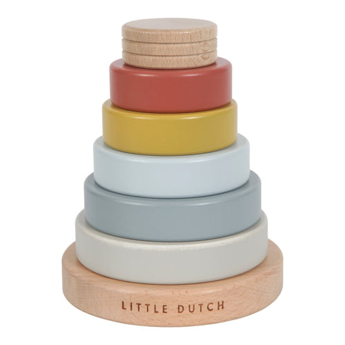 Wooden Stacking Rings - Pure & Nature - Little Dutch
