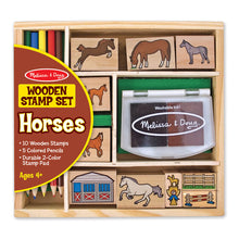 Load image into Gallery viewer, Wooden Stamp Set - Horses - Melissa &amp; Doug