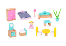 Load image into Gallery viewer, Wooden Doll Cottage - Furniture Included - Tooky Toy