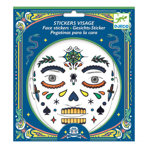 Skull Face Stickers - Djeco