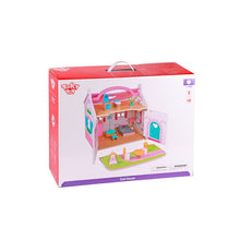 Load image into Gallery viewer, Wooden Doll Cottage - Furniture Included - Tooky Toy