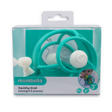 Load image into Gallery viewer, Snail Teether Rattle - Blue - Mombella