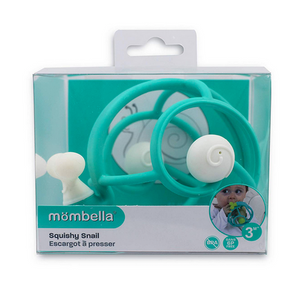 Snail Teether Rattle - Blue - Mombella