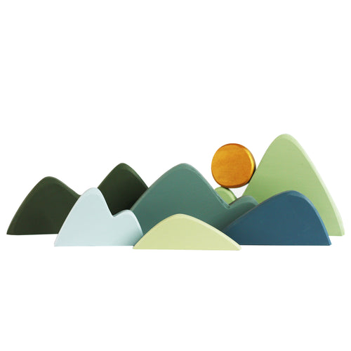 Wooden Misty Mountains - 7 Piece Set
