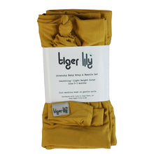 Load image into Gallery viewer, Swaddle &amp; Beanie Set - Mustard - Tiger Lily