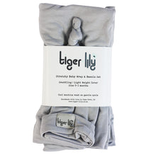 Load image into Gallery viewer, Swaddle &amp; Beanie Set - Grey - Tiger Lily