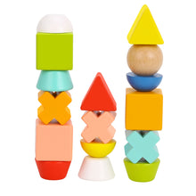 Load image into Gallery viewer, Wooden Stacking Shapes - Tooky Toy