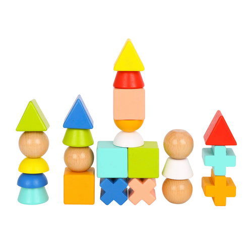 Wooden Stacking Shapes - Tooky Toy