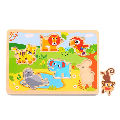 Wooden Animal Sound Puzzle - Tooky Toy