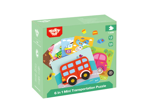 6 in 1 Transport Puzzle Set - Tooky Toy