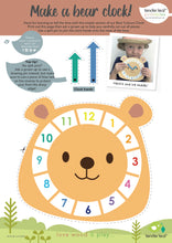 Load image into Gallery viewer, Bear Colours Clock - Tender Leaf