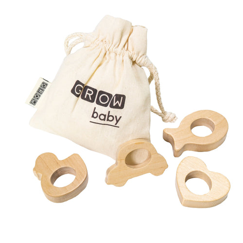 Natural Teether Set - My First Words (4 assorted)