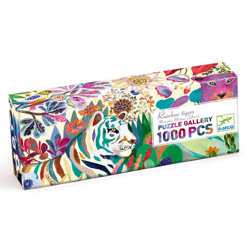 Rainbow Tigers Gallery Puzzle - 1000 Pieces - Djeco